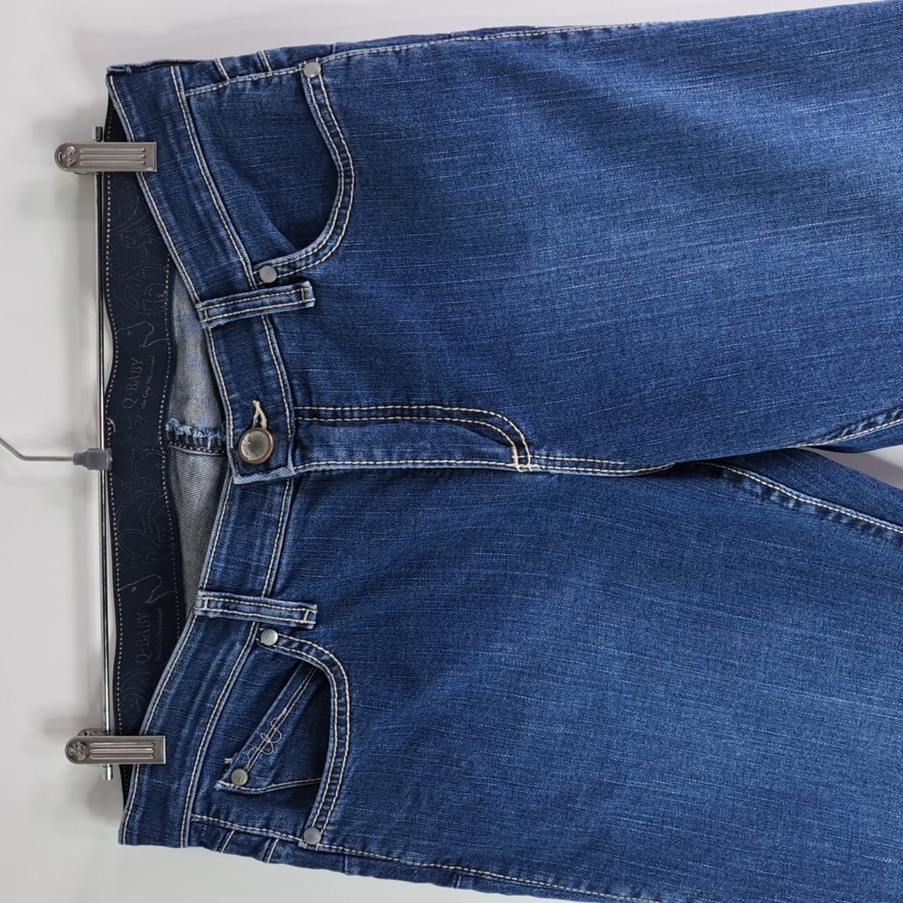 Wrangler Q-Baby No Gap Waistband Bootcut Blue Jeans Size  9/10 x 32 - Picture 5 of 17